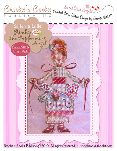 Brookes Books - Sweet Treat Angels - PINKY The Peppermint Angel Cross Stitch Chart Pack