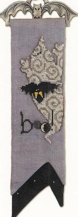 Just Another Button Co - Boo Friends - Art To Heart - Cross Stitch Pattern with Buttons