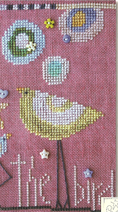 SamSarah Design Studio - The Flock - Part 3 of 12 - Target Bird - Cross Stitch Pattern