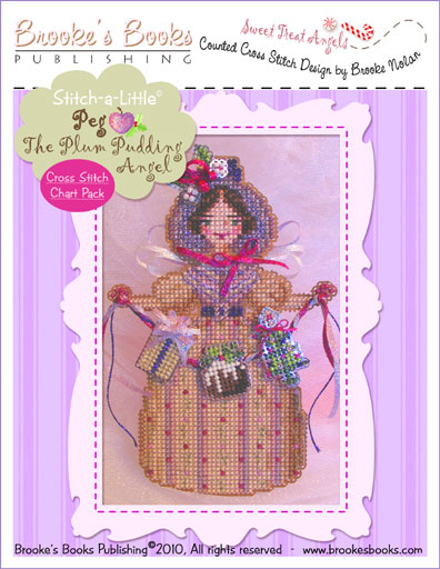 Brookes Books - Sweet Treat Angels - PEG The Plum Pudding Angel Cross Stitch Chart Pack