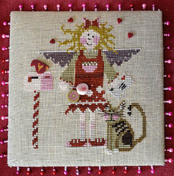 Raise the Roof Designs - February's Angel - Cross Stitch Pattern