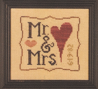 Heart in Hand Needleart -Wee One - Mr & Mrs - Cross Stitch Chart