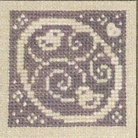Bent Creek - Purple + White - Cross Stitch Chart
