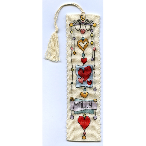 Michael Powell Cross Stitch - String of Hearts - Bookmark Kit
