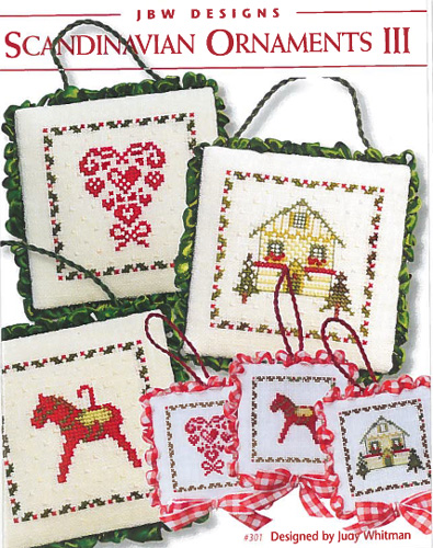 JBW Designs - Scandinavian Ornaments III - Cross Stitch Patterns-JBW Designs, Scandinavian Ornaments III, Christmas, ornaments, heart, horse, Christmas tree, Cross Stitch Patterns
