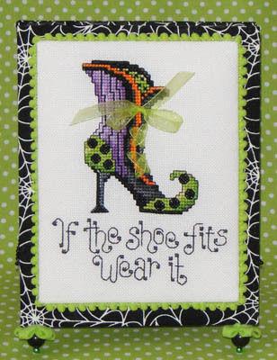 Sue Hillis Designs - Witch's Shoe-Sue Hillis Designs, Witchs Shoe, Halloween, shoes, dressing, Cross Stitch Pattern