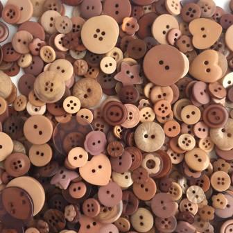 Just Another Button Company - Button Lovers - Hazelnut-Just Another Button Company - Button Lovers - Hazelnut, buttons, sewings, brown, cross stitch 