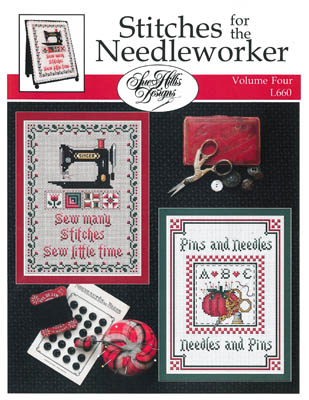 Sue Hillis Designs - Stitches for the Needleworker - Volume 4-Sue Hillis Designs - Stitches for the Needleworker - Volume 4, Singer sewing machine, pincushion, sewing, cross stitch