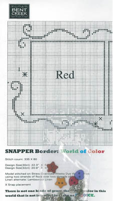 Bent Creek - World Of Color Snapper Series - Border Pack-Bent Creek - World Of Color Snapper Series - Border Pack, cross stitch  