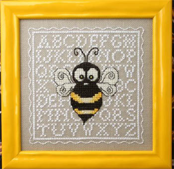 The Bee Cottage - Biggie Bee-The Bee Cottage - Biggie Bee, bees, bee hive, sampler, cross stitch 