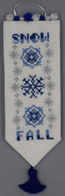 Misty Hill Studio - A Blue & Silver Christmas - Snowfall-Misty Hill Studio - A Blue  Silver Christmas - Snowfall, Christmas, banner, cross stitch