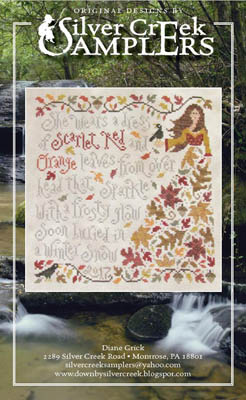 Silver Creek Samplers - Olivia Ochreleiph-Silver Creek Samplers - Olivia Ochreleiph, fall, oak trees, lady, leaves, cross stitch 