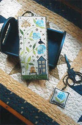 Chessie & Me - Let My Examples Shine Needlebook-Chessie  Me - Let My Examples Shine Needlebook, flowers, bee, crow, house, beehive, cross stitch