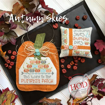 Hands On Design - Autumn Skies-Hands On Design - Autumn Skies, fall, pumpkins, pumpkin patch, pumpkin pie, family, harvest, gathering, cross stitch