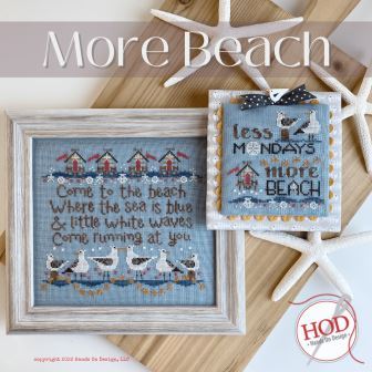 Hands On Design - More Beach-Hands On Design - More Beach, beach house, vacation, seagulls, seashells, sand, cross stitch 