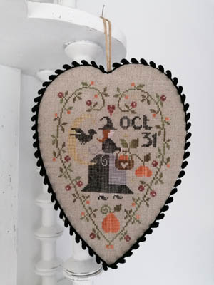 Tralala - Coeur de Sorciere-Tralala - Coeur de Sorciere, witchs heart, Halloween, pumpkin, fall, autumn, crow, cross stitch 