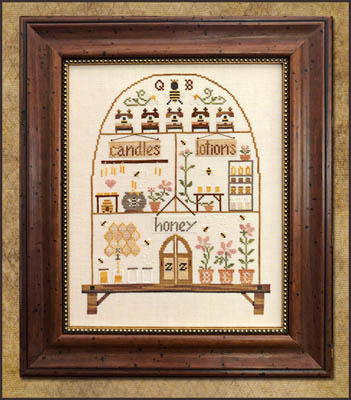 Little House Needleworks - The Hive-Little House Needleworks - The Hive, beehive, honey, flowers, bee keeping, honey lotion, beeswax candles, cross stitch 