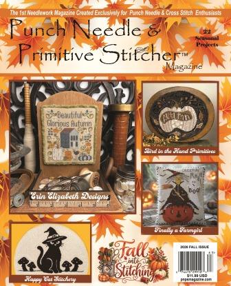 Punch Needle & Primitive Stitcher Magazine 2026 - Issue 3 Fall-Punch Needle  Primitive Stitcher Magazine 2026 - Issue 3 Fall, autumn, cross stitch 
