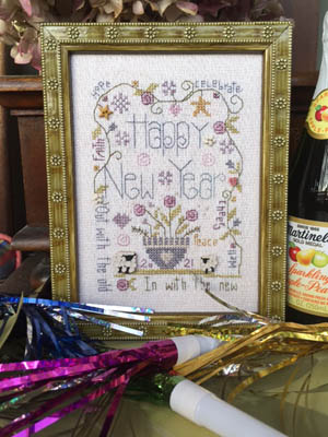 Shepherd's Bush - New Year's Notes-Shepherds Bush - New Years Notes, Happy New Year, beginnings, flowers, sheep, cross stitch