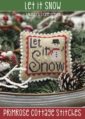 Primrose Cottage Stitches - Let It Snow-Primrose Cottage Stitches - Let It Snow, snowman, pincushion, Christmas, ornament, decorations, 