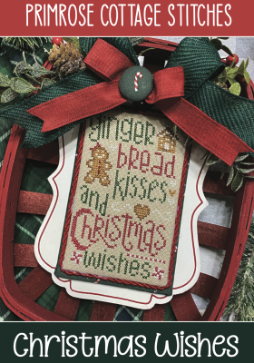Primrose Cottage Stitches - Christmas Wishes-Primrose Cottage Stitches - Christmas Wishes, gingerbread, Christmas, ornament, cross stitch  