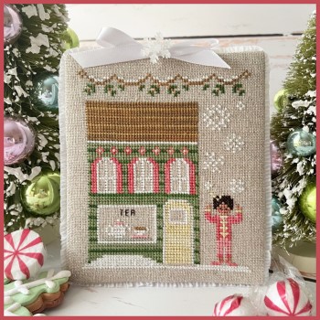 Country Cottage Needleworks - Nutcracker Village 03 - Chinese Tea Room-Country Cottage Needleworks - Nutcracker Village 03 - Chinese Tea Room, cafe, cakes, cross stitch