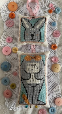 Romy's Creations - Easter Greetings-Romys Creations - Easter Greetings, Easter bunny, spring, celebrate, Happy Easter, cross stitch 