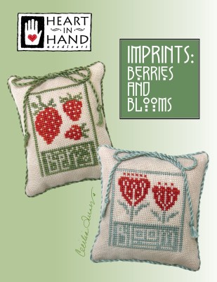 Heart in Hand Needleart - Imprints - Berries & Blooms-Heart in Hand Needleart, Imprints, Berries  Blooms, flowers, hearts, love, cross stitch 