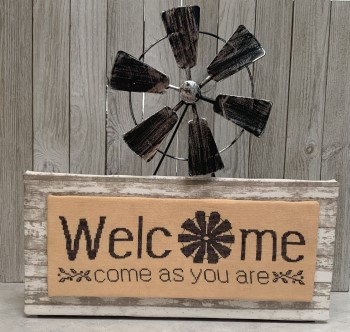 Needle Bling Designs - Farmhouse Welcome - Come As You Are-Needle Bling Designs - Farmhouse Welcome - Come As You Are, country, windmill, family, greeting  