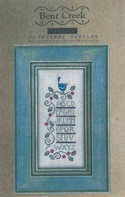 Bent Creek - Plumberry Sampler-Bent Creek - Plumberry Sampler, bluebird, flowers, vine, alphabet, cross stitch