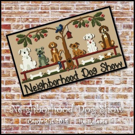 Little House Needleworks - Neighborhood Dog Show-Little House Needleworks - Neighborhood Dog Show, dogs, doggie daycare, puppies, cross stitch, 