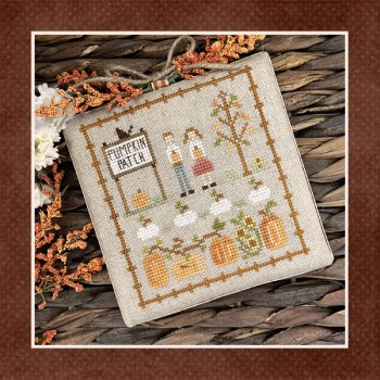 Little House Needleworks - Fall On The Farm Part 7 - Pumpkin Patch-Little House Needleworks - Fall On The Farm Part 7 - Pumpkin Patch, country, veggies, pumpkin picking, crow, harvest, autumn, cross stitch