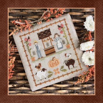 Little House Needleworks - Fall On The Farm Part 9 - Wishing You Well-Little House Needleworks - Fall On The Farm Part 9 - Wishing You Well, farming, wishing well, animals, cross stitch
