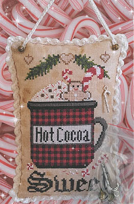 Fairy Wool In The Wood - Christmas Mug-Fairy Wool In The Wood - Christmas Mug, hot cocoa, gingerbread man, peppermint, whipped cream, cross stitch 
