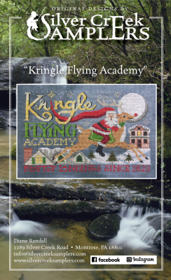 Silver Creek Samplers - Kringle Flying Academy-Silver Creek Samplers - Kringle Flying Academy, Santa Claus, Rudolf, Christmas, cross stitch