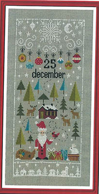 Jardin Prive - La Nuit de Noel-Jardin Prive - La Nuit de Noel, Christmas Eve, Santa Claus, ornaments, snow, animals, forest, house, cross stitch, Jesus