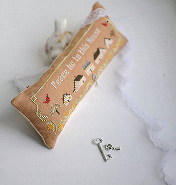 Cotton Pixels - Peace Be To This House-Cotton Pixels - Peace Be To This House,key hook, houses, blessing, peaeful, safety, prayers, cross stitch 