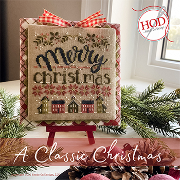 Hands On Design - A Classic Christmas-Hands On Design - A Classic Christmas, Merry Christmas, houses, town, Christmas lights, cross stitch