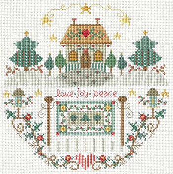 Imaginating - Holiday Quilt Cottage-Imaginating - Holiday Quilt Cottage, Christmas, quilts, Christmas trees, home, bird houses, cross stitch