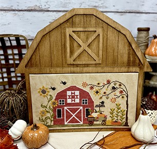 Primrose Cottage Stitches - Autumn On The Farm-Primrose Cottage Stitches - Autumn On The Farm, animals, barn, pumpkins, fall, leaves, cross stitch