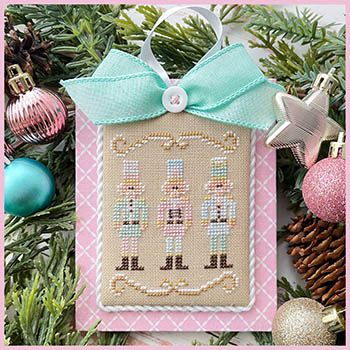 Country Cottage Needleworks - Country Cottage Ornaments - Pastel Collection #2 Nutcracker Trio-Country Cottage Needleworks - Country Cottage Ornaments - Pastel Collection 2 Nutcracker Trio, Christmas, ballet, cross stitch