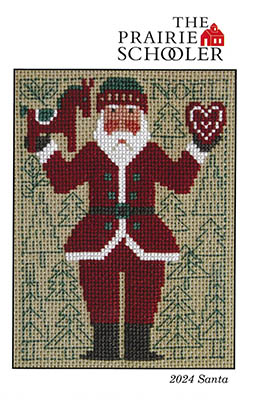 Prairie Schooler - 2024 Santa-Prairie Schooler - 2024 Santa, Santa Claus, Christmas, ornament, cross stitch, Nashville Needlework Market 2024 