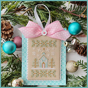 Country Cottage Needleworks - Pastel Collection #3 Christmas Church-Country Cottage Needleworks - Pastel Collection 3 Christmas Church, ornaments, winter, cross stitch 