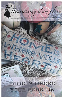 Heartstring Samplery - Home Is Where Your Heart Is-Heartstring Samplery - Home Is Where Your Heart Is, family, home, house, love, parents, siblings, cross stitch