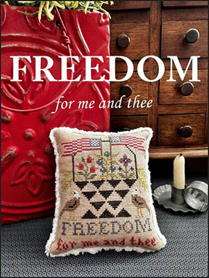 The Scarlett House - Freedom-The Scarlett House - Freedom, patriotic, USA, America, eagle, American Flag, basket, flowers, cross stitch 