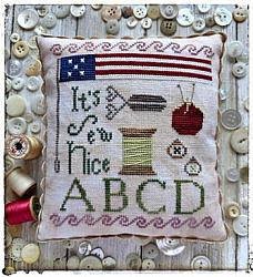 Lucy Beam Love in Stitches - It's Sew Nice-Lucy Beam Love in Stitches - Its Sew Nice, American flag, sewing tomato, scissors, spool, waves, cross stitch