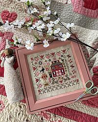 Pansy Patch Quilts and Stitchery - Spring Garden At Cranberry Manor-Pansy Patch Quilts and Stitchery - Spring Garden At Cranberry Manor, house, flowers, Nashville Needlework Market, cross stitch