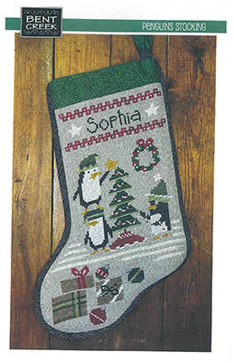Bent Creek - Penguins Stocking-Bent Creek - Penguins Stocking, Christmas, Gifts, wreath, Christmas tree, cross stitch 