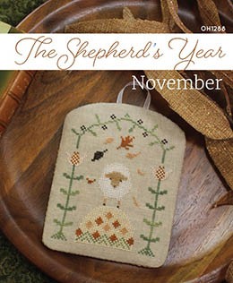 October House - The Shepherd's Year - 11 November-October House - The Shepherds Year - 11 November, leaves, fall, corn, turkey, sheep, flowers, cross stitch