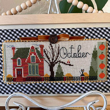 Luhu Stitches - My Father's House Series #10 October-Luhu Stitches - My Fathers House Series 10 October, fall, pumpkins, black cat, cross stitch, 